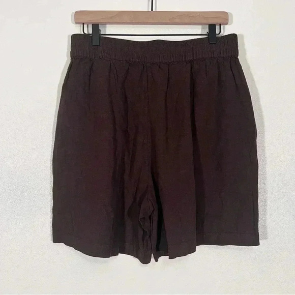 NWT Sanctuary Chocolate Brown Linen Blend Shorts - Picture 4 of 4